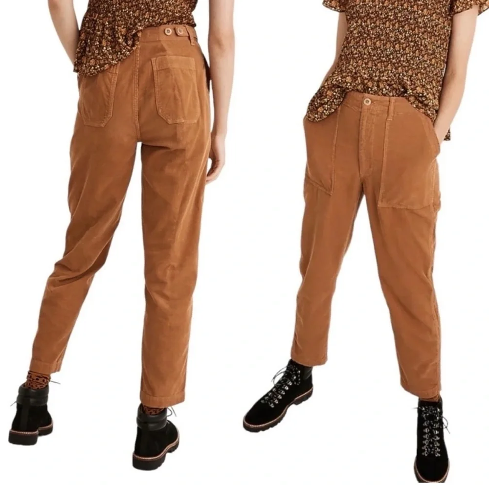 MADEWELL Corduroy Griff Tapered Fatigue Pants Warm Hickory Fall Academia 25